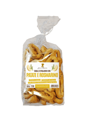 Extra large taralli with potato and rosemary 350g