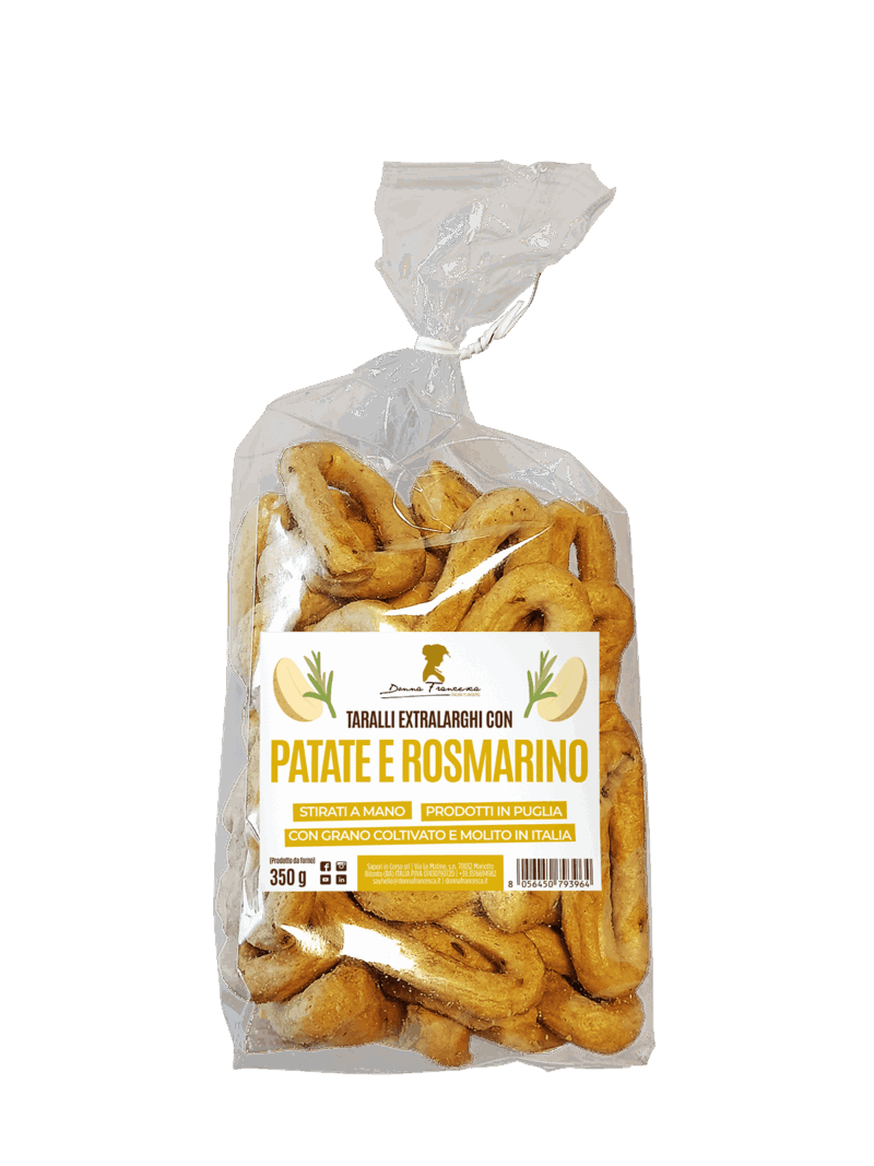 Taralli extra larghi con patate e rosmarino 350g
