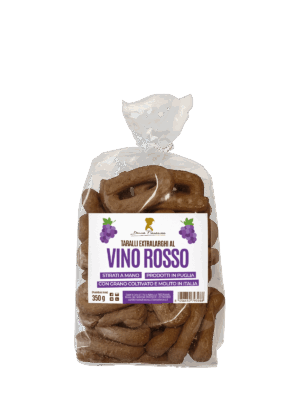 Extra large taralli with red wine 350g